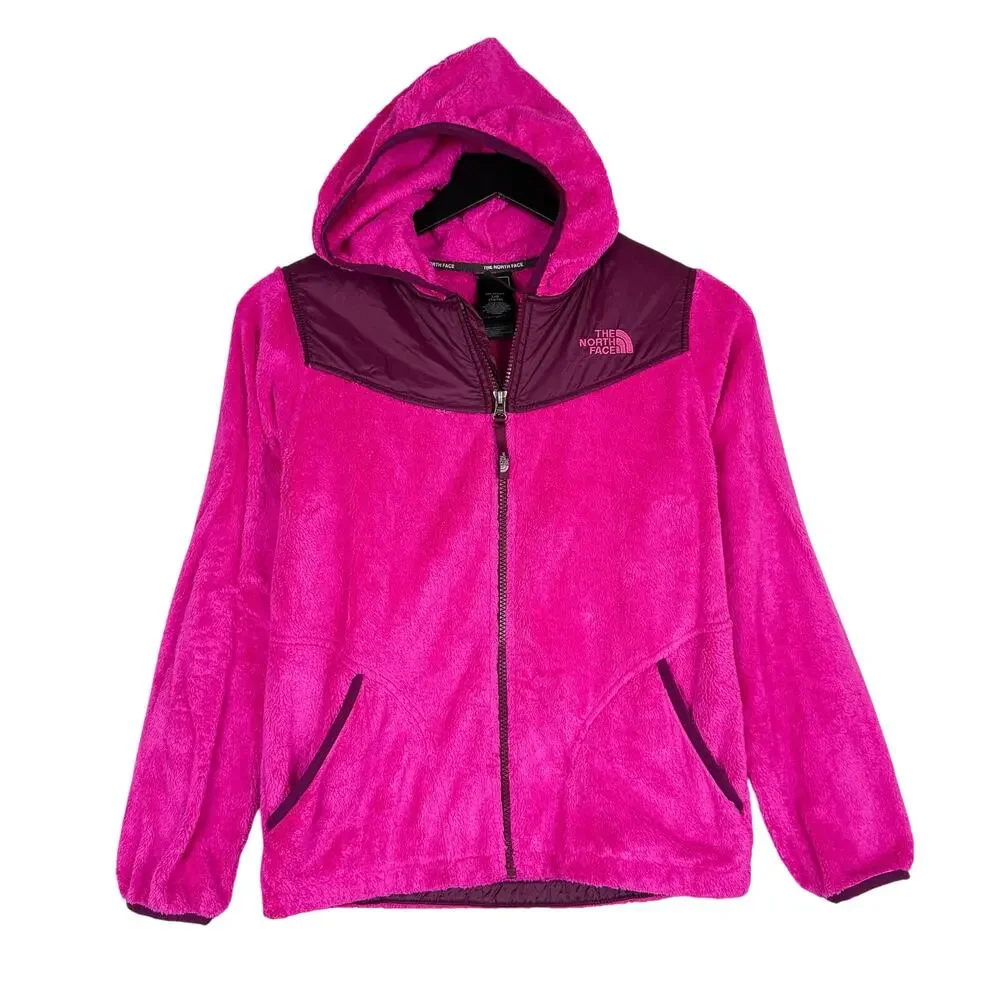 The North Face Girls Oso Fleece Jacket Fuchsia Pink Plush - L 14 16